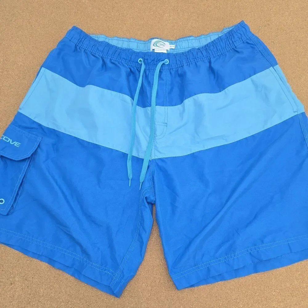 Teal Cove Swim Trunks Board Shorts Men's XXL Drawstring Pockets (C25)